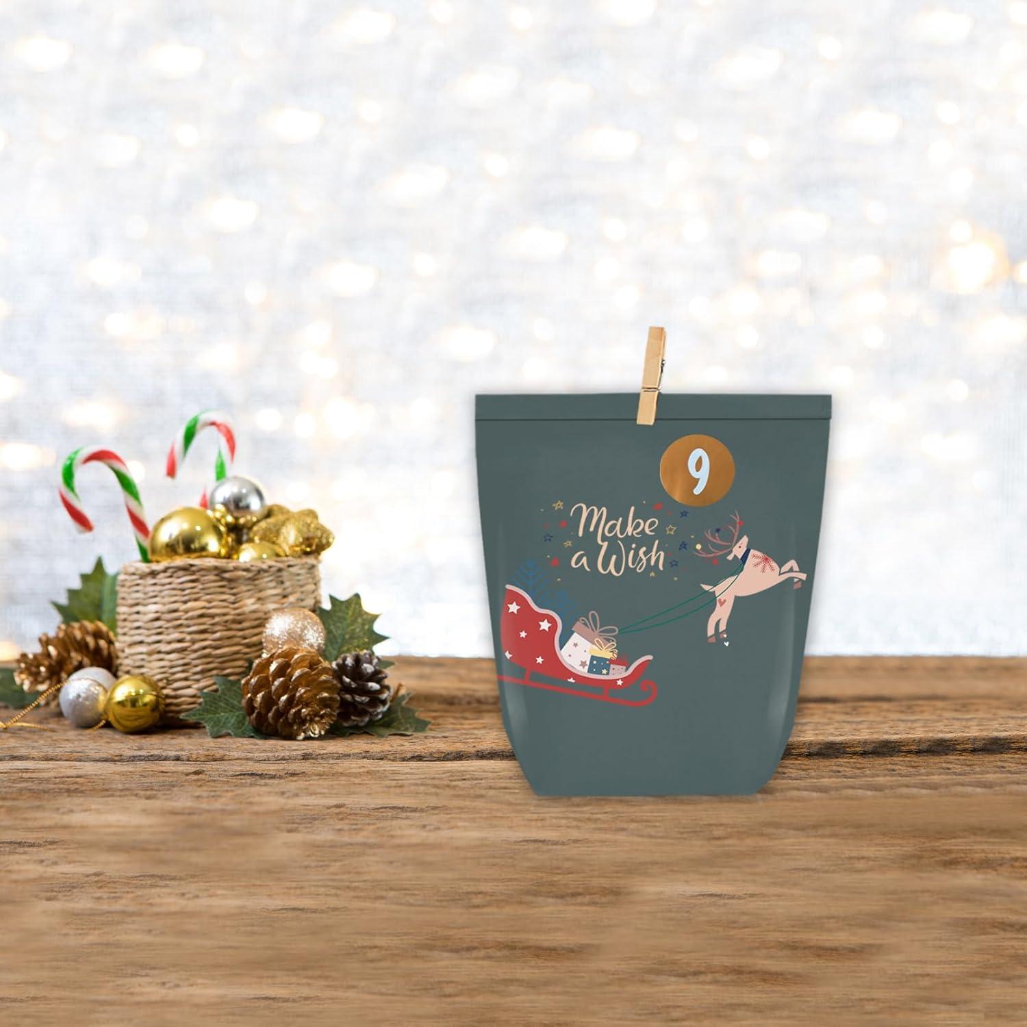 Adventskalender zum Befüllen 24 Weihnachtstüten Selbst Basteln
