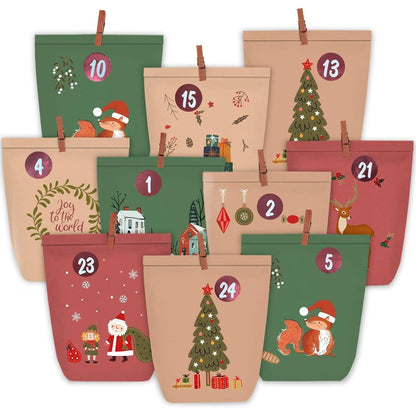 Adventskalender zum Basteln und Befüllen, 24