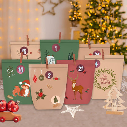 Adventskalender zum Basteln und Befüllen, 24