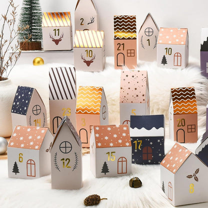 Adventskalender zum Selbstgestalten mit 24 Kraftpapier