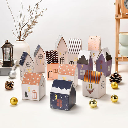 Adventskalender zum Selbstgestalten mit 24 Kraftpapier