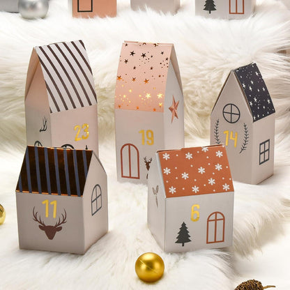 Adventskalender zum Selbstgestalten mit 24 Kraftpapier