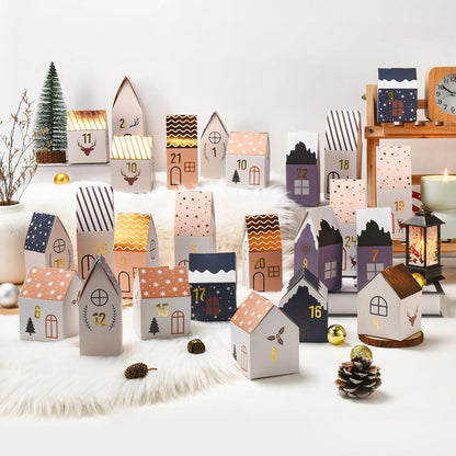 Adventskalender zum Selbstgestalten mit 24 Kraftpapier