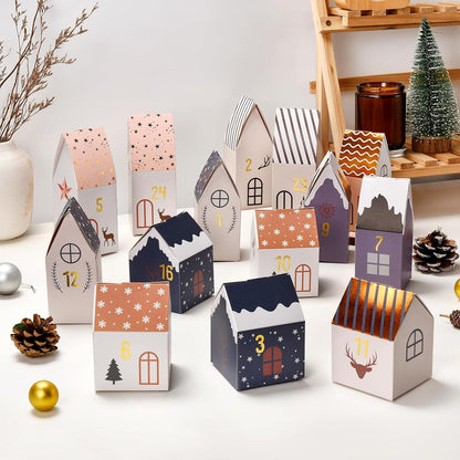 Adventskalender zum Selbstgestalten mit 24 Kraftpapier