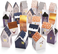 Adventskalender zum Befüllen 24 Weihnachtsdorf Hausform Bastelset