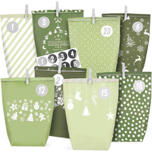 Grüne Weihnachtstüten zum Selbstgestalten