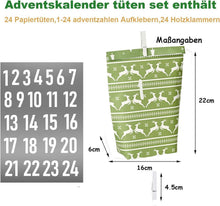 Grüne Weihnachtstüten zum Selbstgestalten