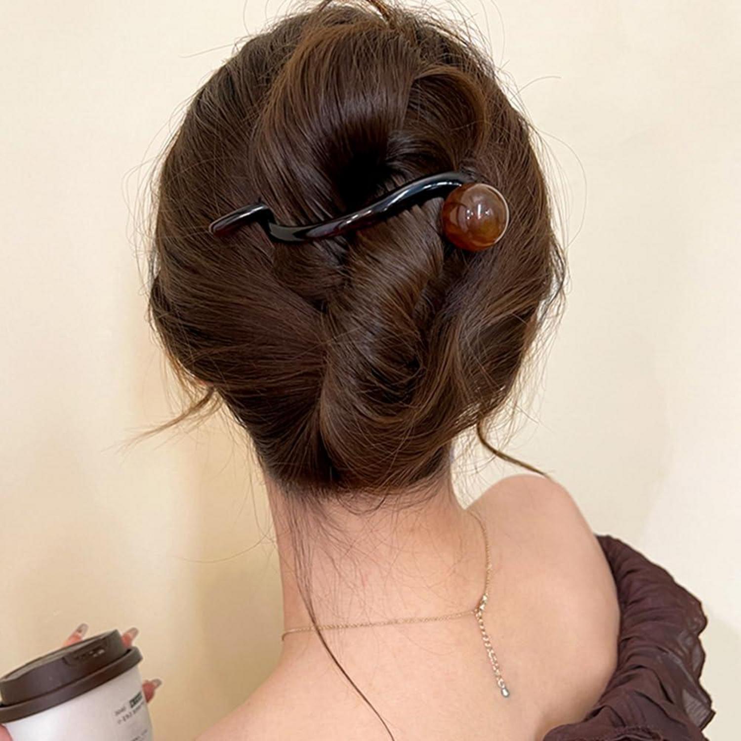 Perle Französische Haarnadeln Banana Clip Damen Haarspangen