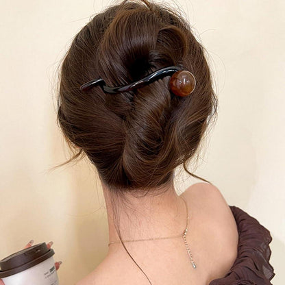 Perle Französische Haarnadeln Banana Clip Damen Haarspangen