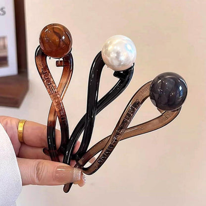 Elegante Perlen Haarnadeln Banana Clip Damen Haarklammer 3er Set