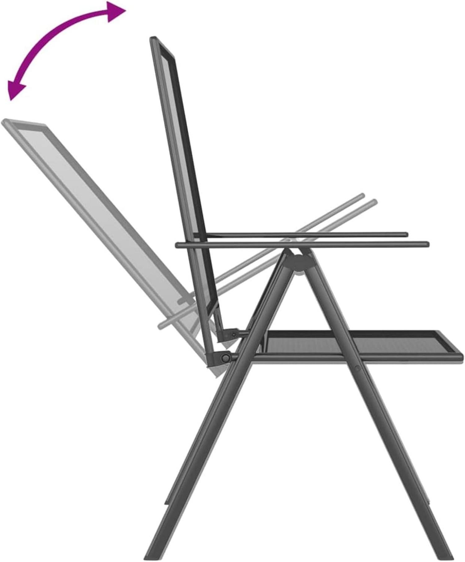 Garten Essgruppe 4 Personen Stuhl Tisch Set klappbar verstellbar