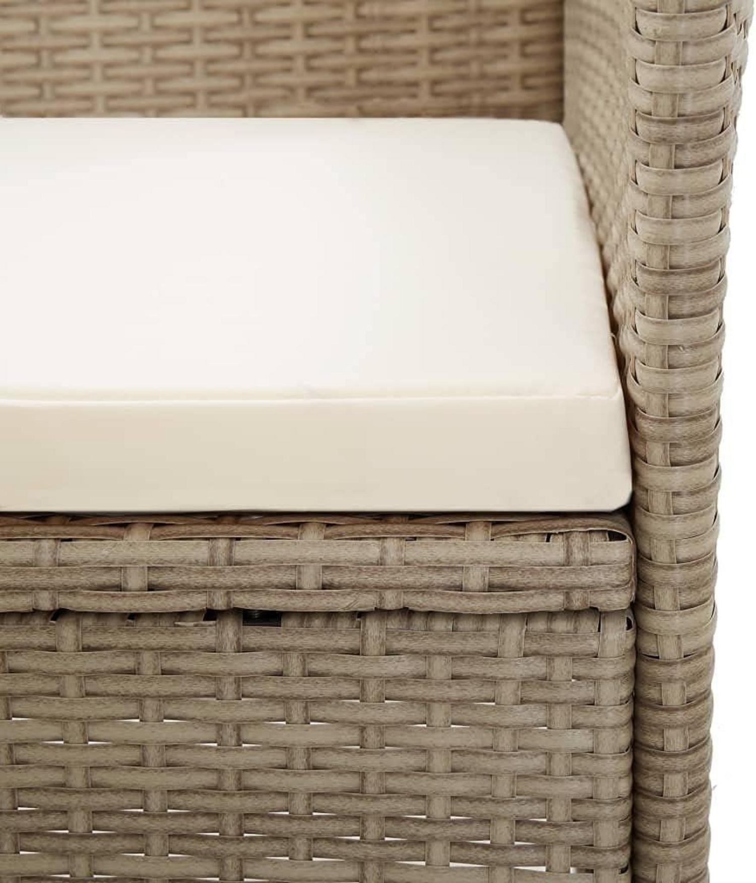Capwee Rattan Gartenmöbel Set 8 Personen Auflagen Beige