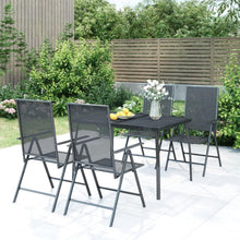 Outdoor Essgruppe 4 Personen Gartenmöbel Set Stühle Tisch Stahl-5-tlg