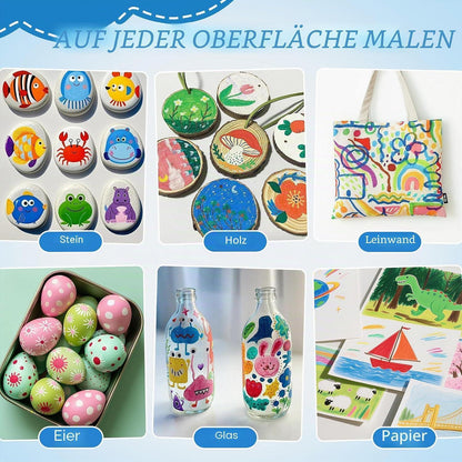72er Acryl-Marker Set mit Pinselspitze – Vielseitige Farben