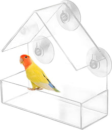 Vogelfutterspender Window Bird Feeder mit Saugnäpfen 15x15x6cm