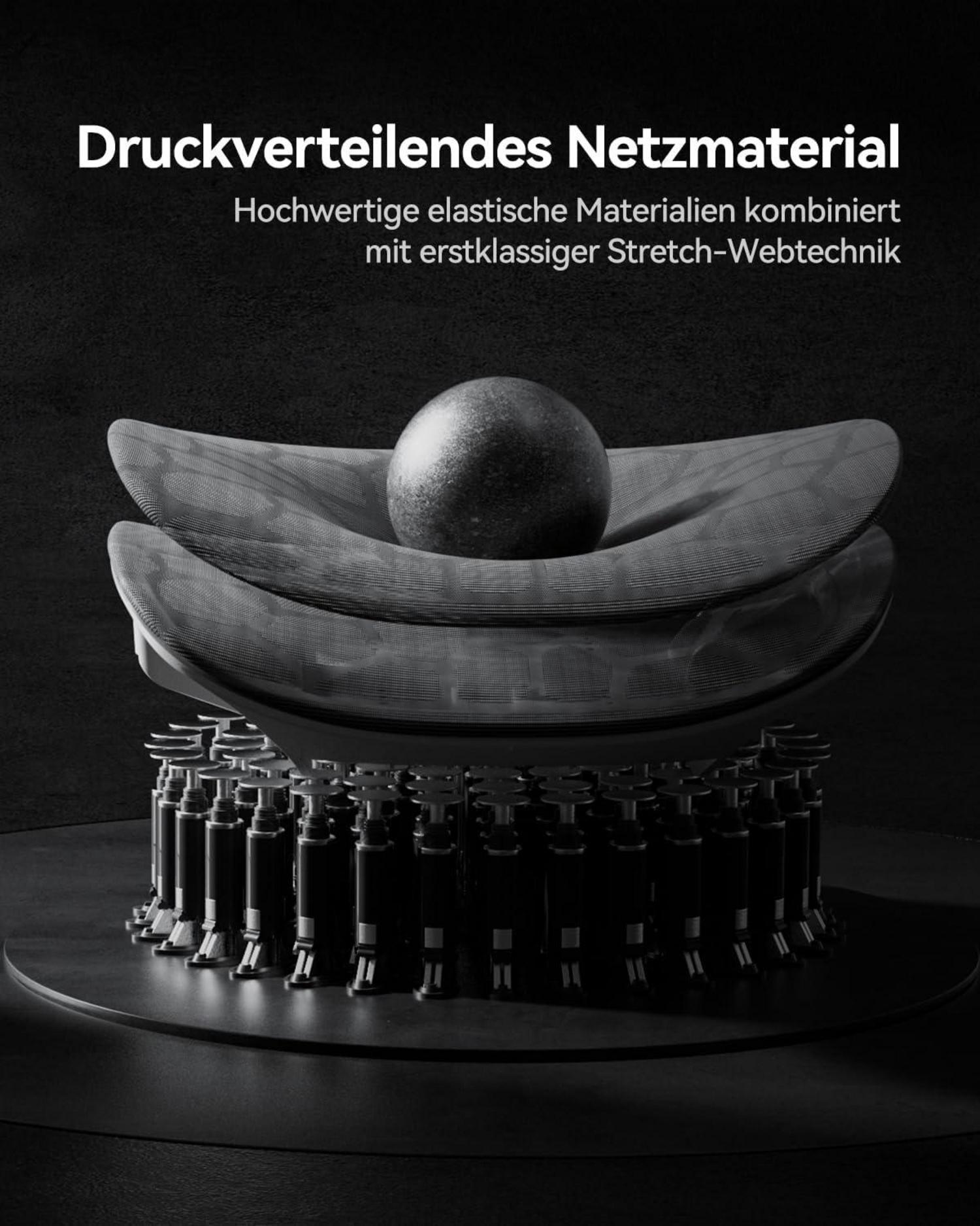 Ergonomischer AutoFull G5 Bürostuhl 6D-Lendenstütze Netzrücken Armlehnen Blue