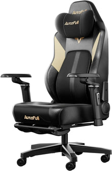 Gaming Stuhl mit Massagefunktion und Fußstütze Black