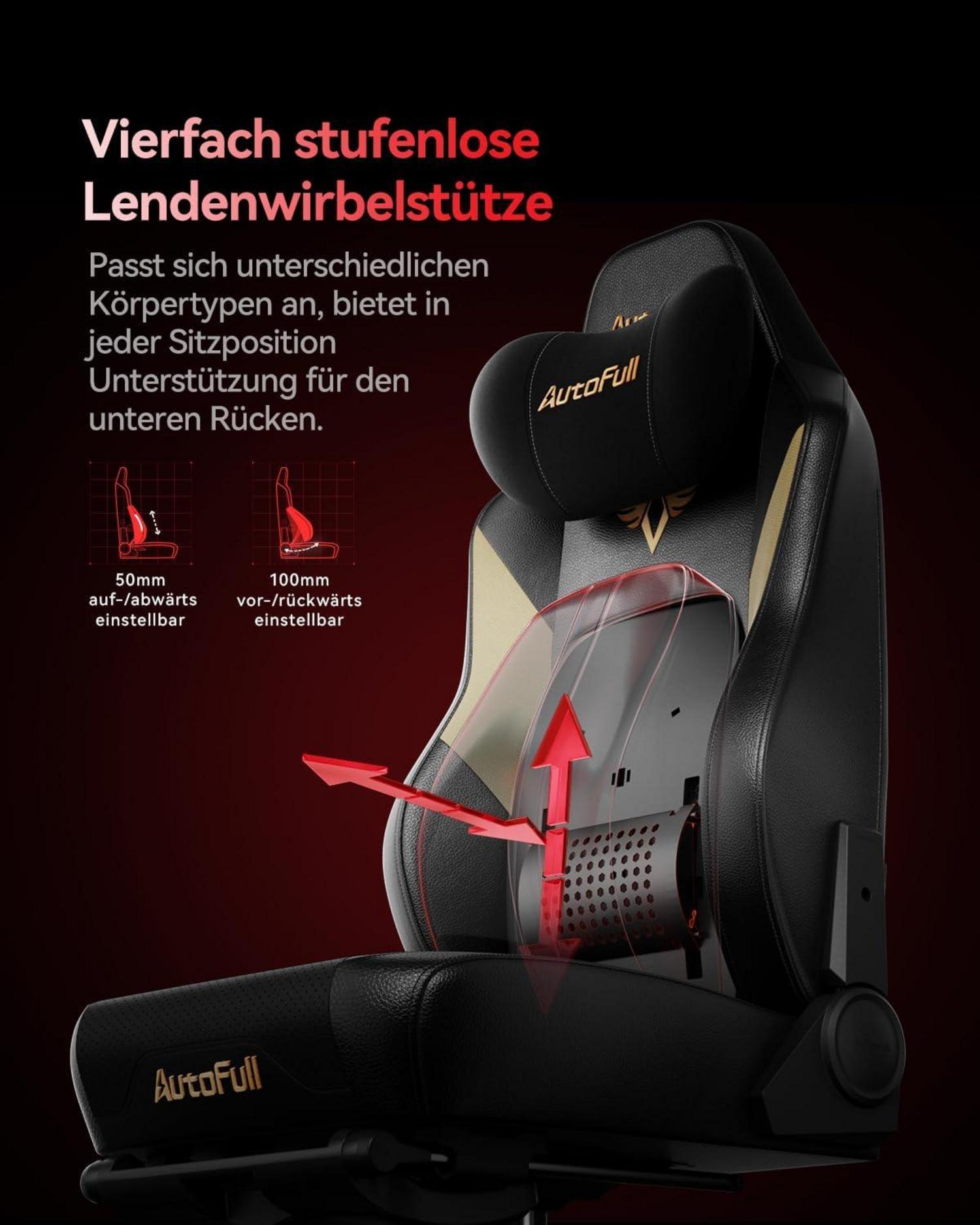 Ultra Gaming Stuhl mit Massagefunktion und verstellbarer Armlehne in