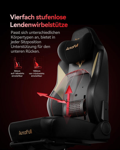 Ultra Gaming Stuhl mit Massagefunktion und verstellbarer Armlehne in