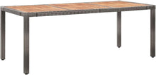 Capwee Rattan Gartenmöbel Set 8 Personen mit Auflagen-Grau