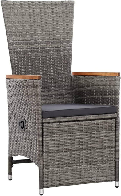 Gartenmöbel Set Rattan 8 Personen verstellbare Stühle mit Auflagen