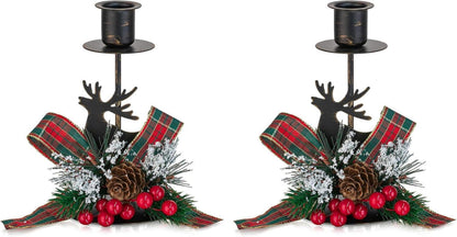Vintage Rentier Kerzenhalter Set für Weihnachtsdeko