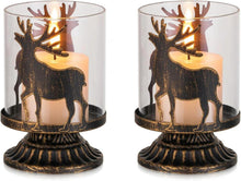 Romadedi Rentier Windlicht Set Weihnachten für Deko Wohnzimmer