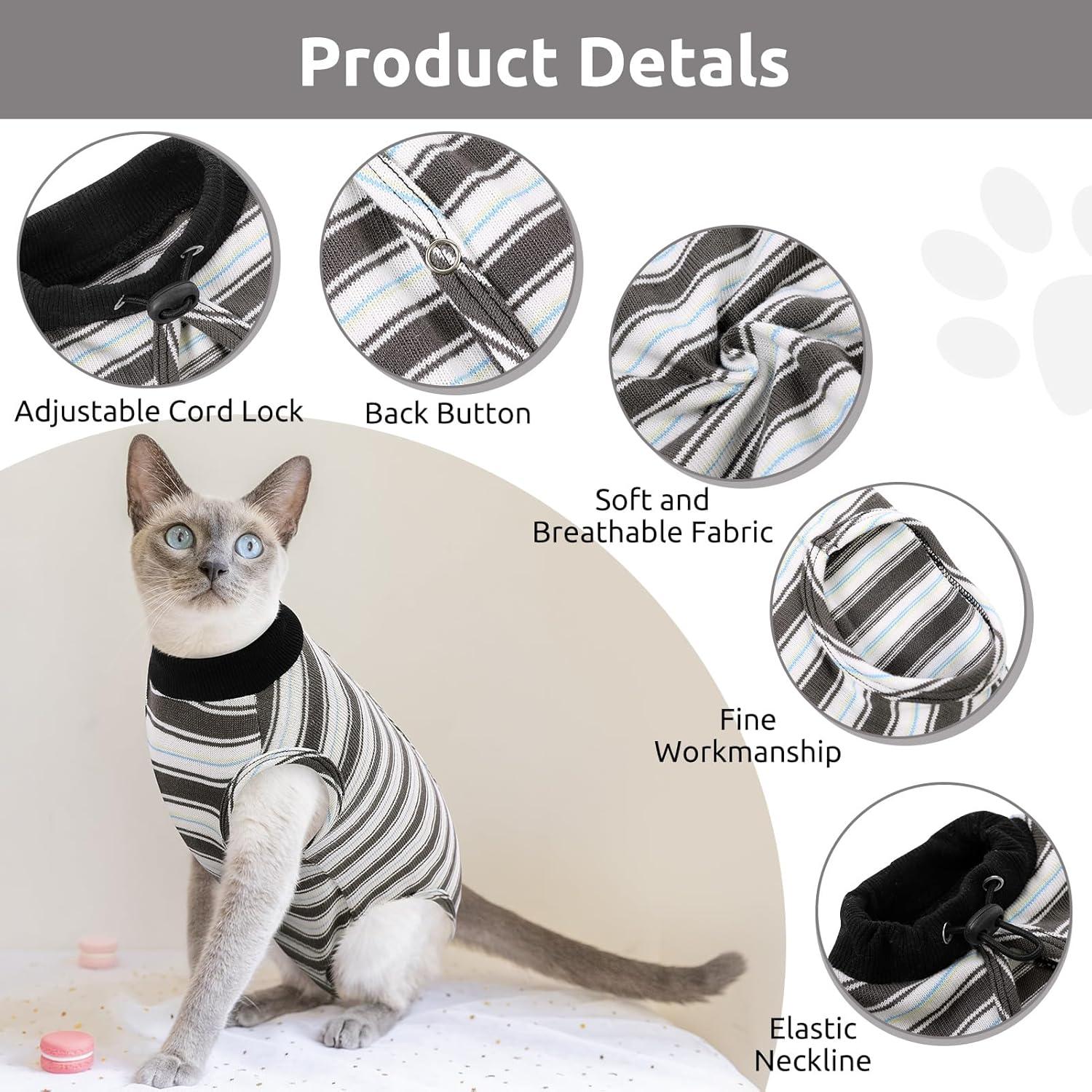 Postoperative Katzenkleidung Schwarz M - Effektiver Schutz & Komfort