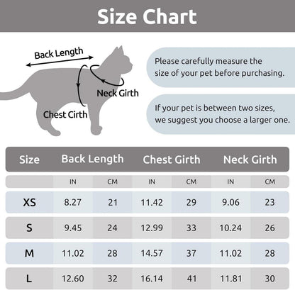 OP Nachsorge Katzenbody Schwarz M, Postoperative Katzenkleidung