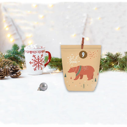 DIY Adventskalender Kraftpapiertüten mit Zahlen-Stickern