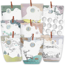 Adventskalender Tüten zum Befüllen, Weihnachtskalender DIY