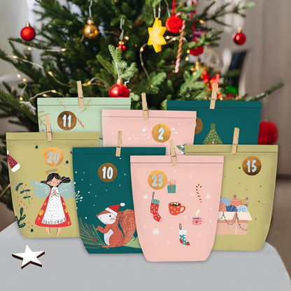 Adventskalender zum Selbst Befüllen 24 Adventstüten mit