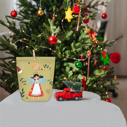Adventskalender zum Befüllen Papiertüten Weihnachtskalender 1-24