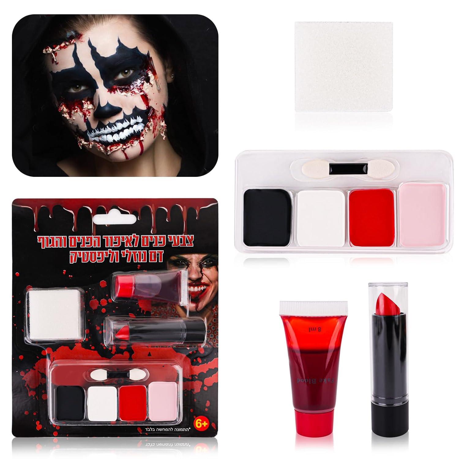 Halloween SFX Schminke Kit Kunstblut Schwarz Weiß Rot Face Body Paint