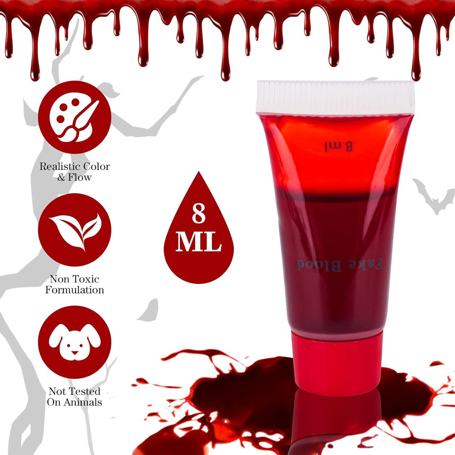 Halloween SFX Schminke Kit Kunstblut Schwarz Weiß Rot Clown Makeup