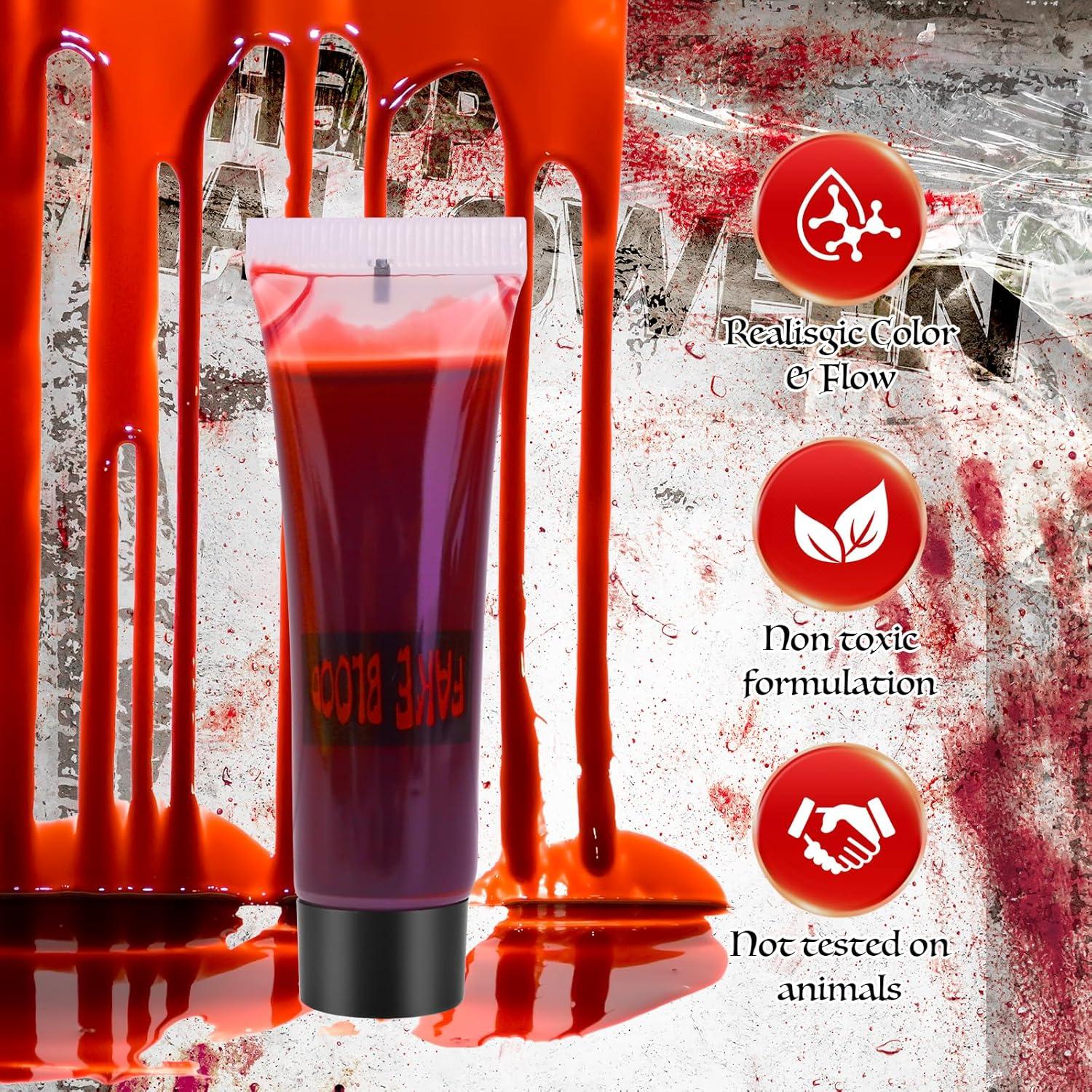 Halloween Körperfarbe Makeup Set Gesichtsbemalung Vampirgebiss Karneval