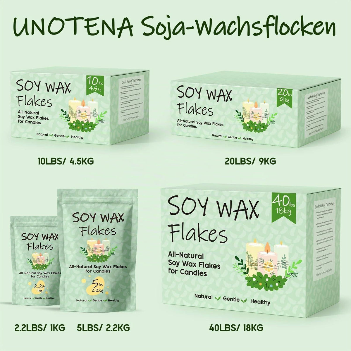 Sojawachs Flocken 18kg – Natürliches Wachs für Kerzen