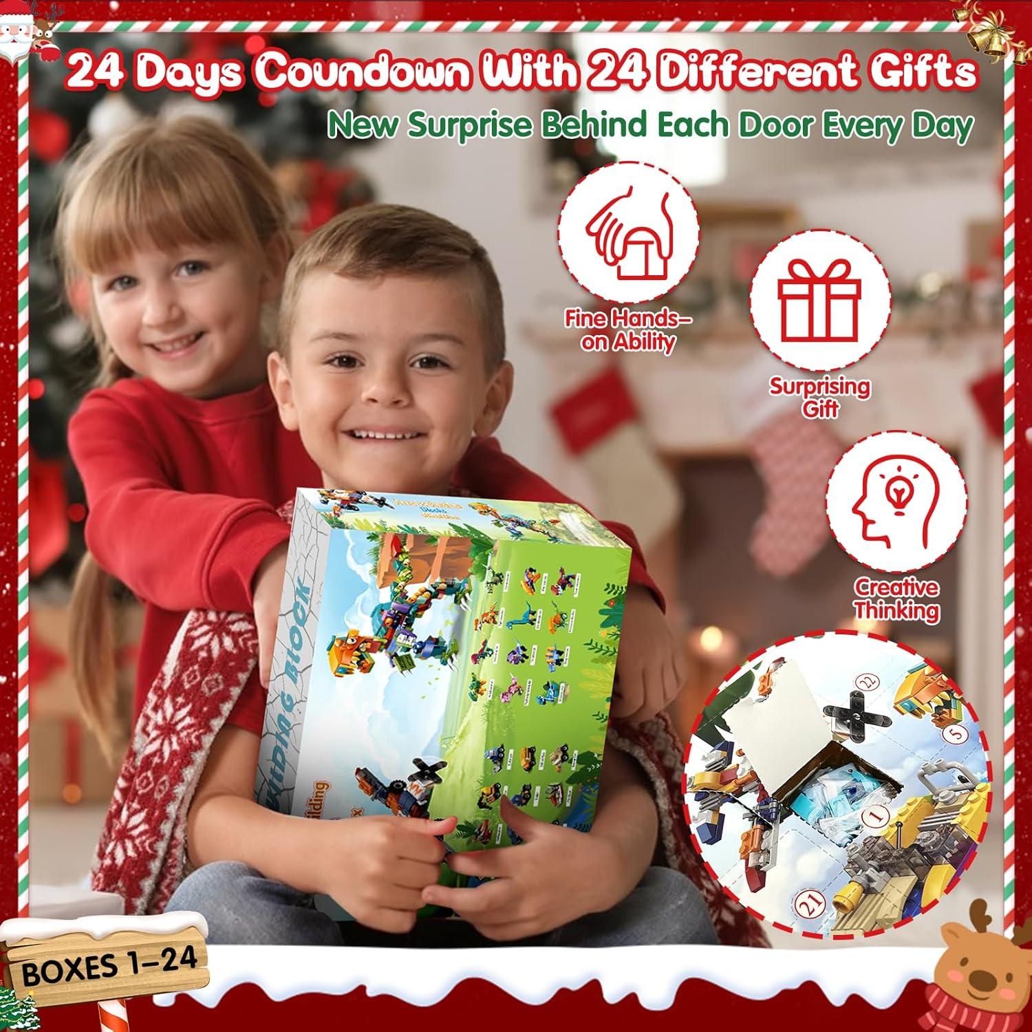 Adventskalender Dinosaurier 24 Schachteln Weihnachts Countdown Auto Set 3-12