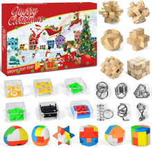 Adventskalender 2024 Kinder 3D Metall Holz Puzzle Weihnachtsgeschenke