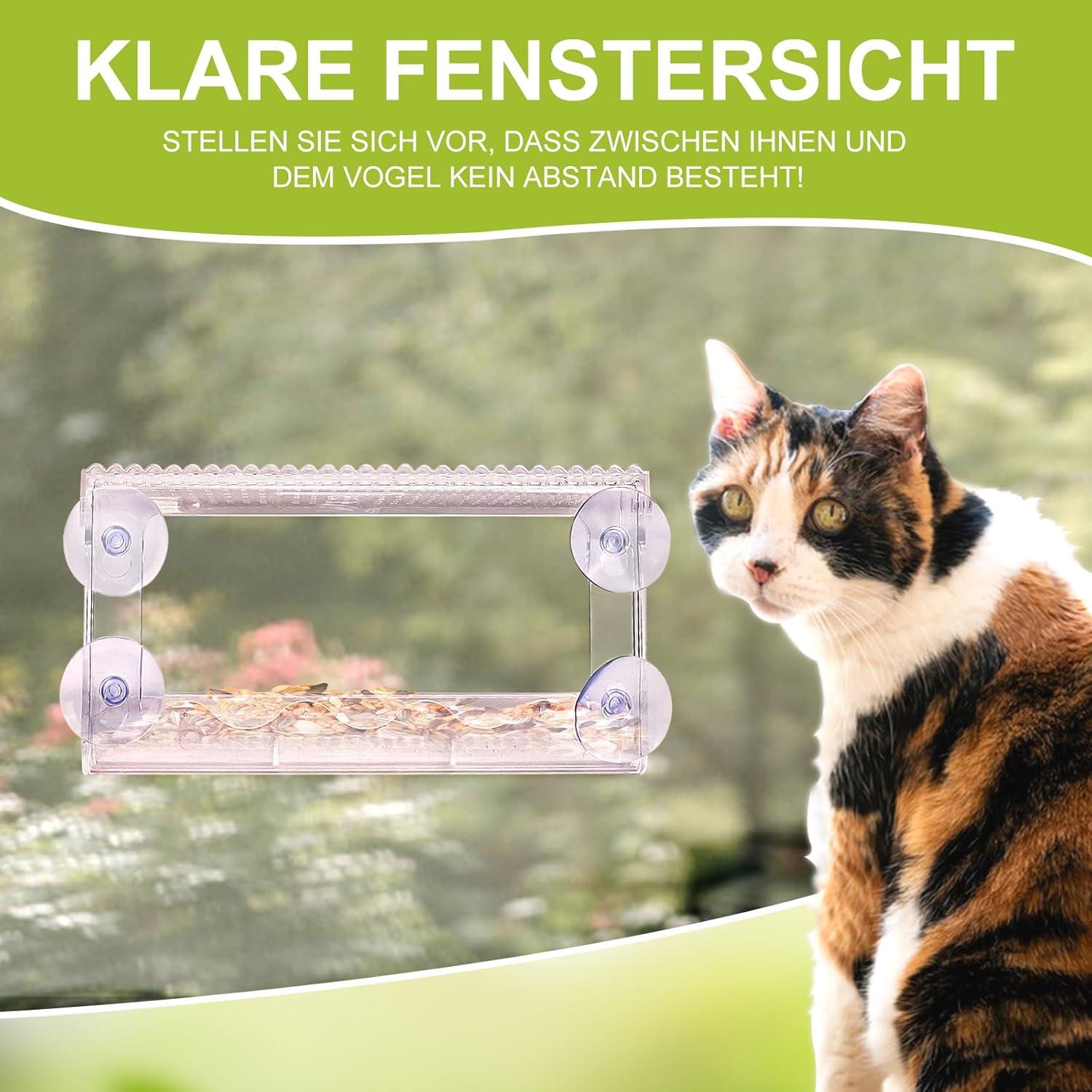 Vogelhaus Fensterscheibe mit starken Saugnäpfen für Wildvögel