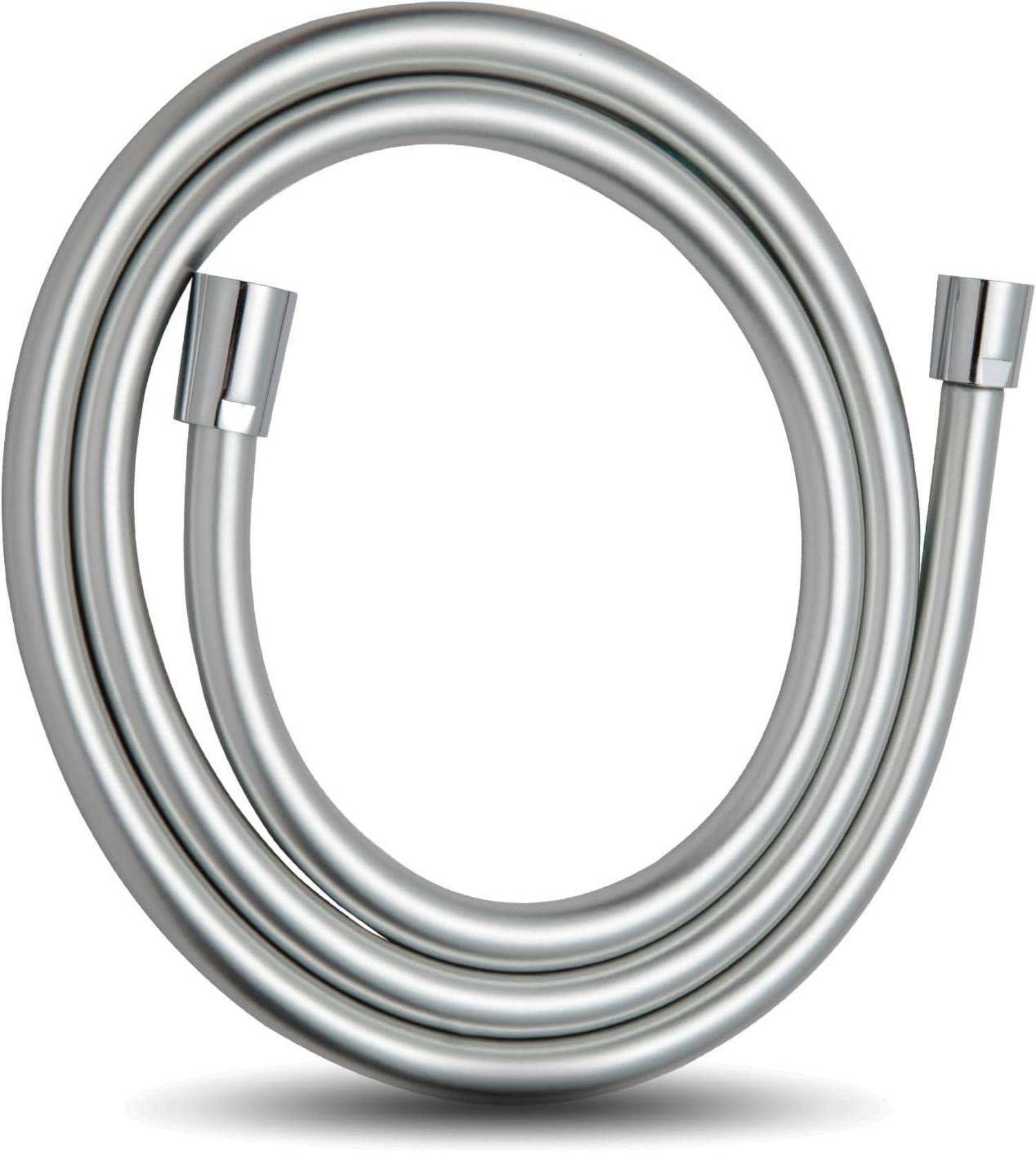 Hochwertiger PVC Duschschlauch 1,6m für Badarmaturen - Silber