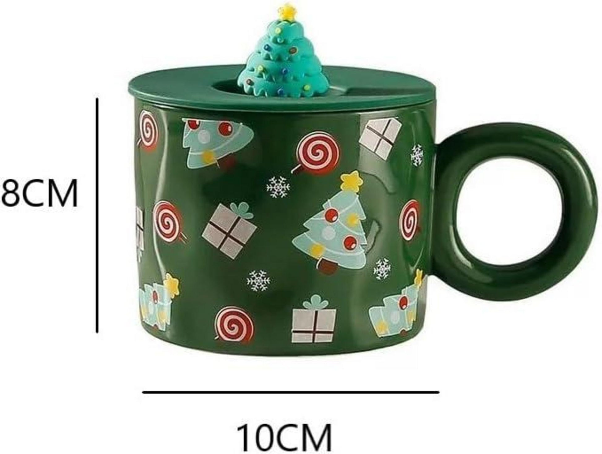 YDoLimmer Weihnachtstasse Keramik Becher 420ml Deckel
