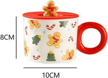 YDoLimmer Keramik Weihnachtstasse mit Deckel 420ML für