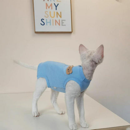 Katzenbody nach OP Sphynx Katze Blau Größe L