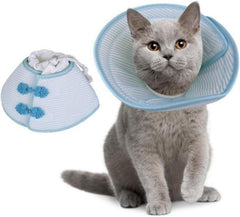 Katzen Halskrause Leckschutz schnelle Heilung Blau M