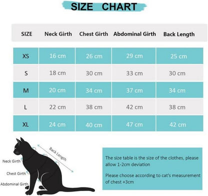 Katzenbody nach OP Bauchschutz Sphynx Kleidung Blaugrün L