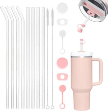 8er Pack Glasstrohhalme für Stanley Cup - 10mm Zubehör mit