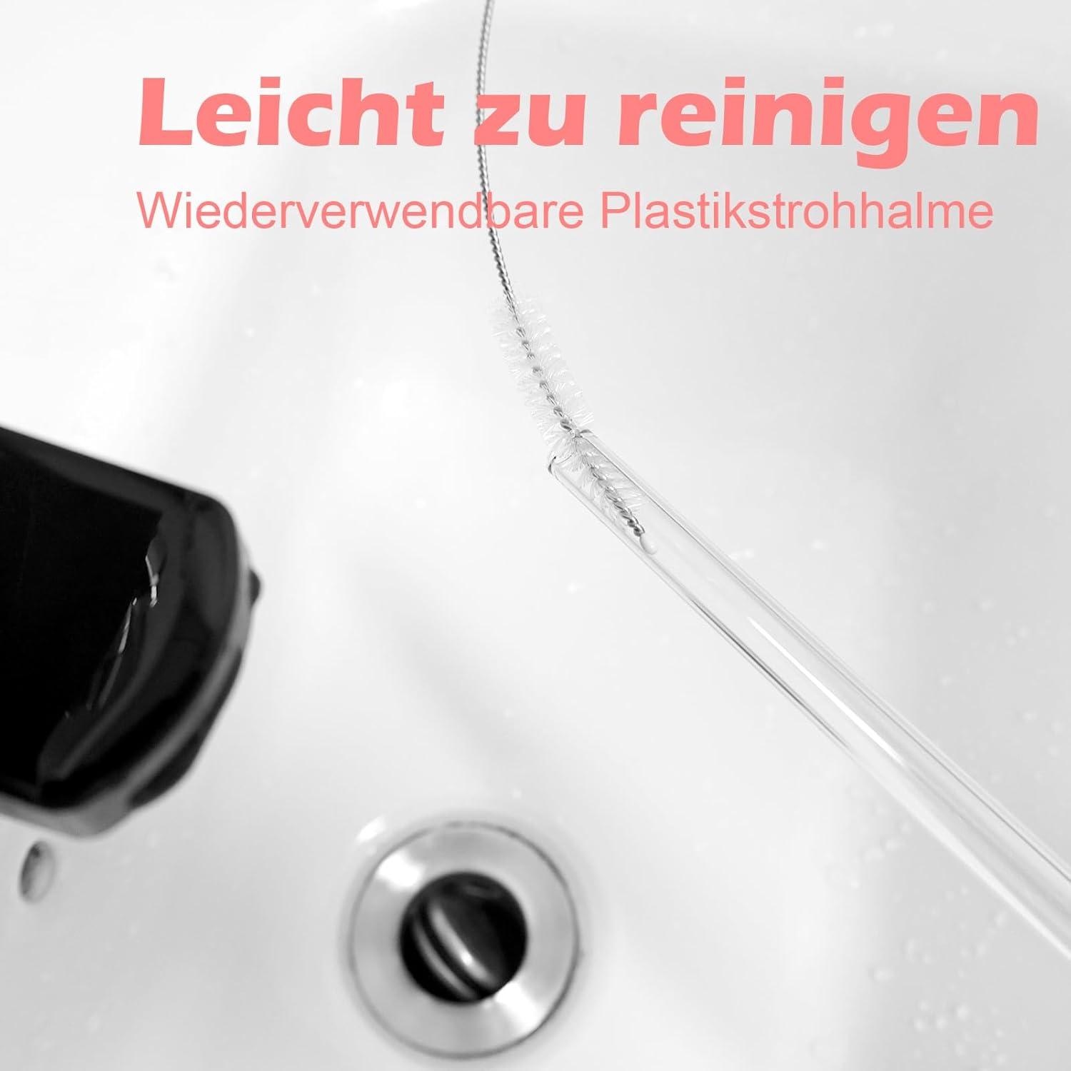 Glasstrohhalme Set 8 Stk. für Stanley Cup, 10mm