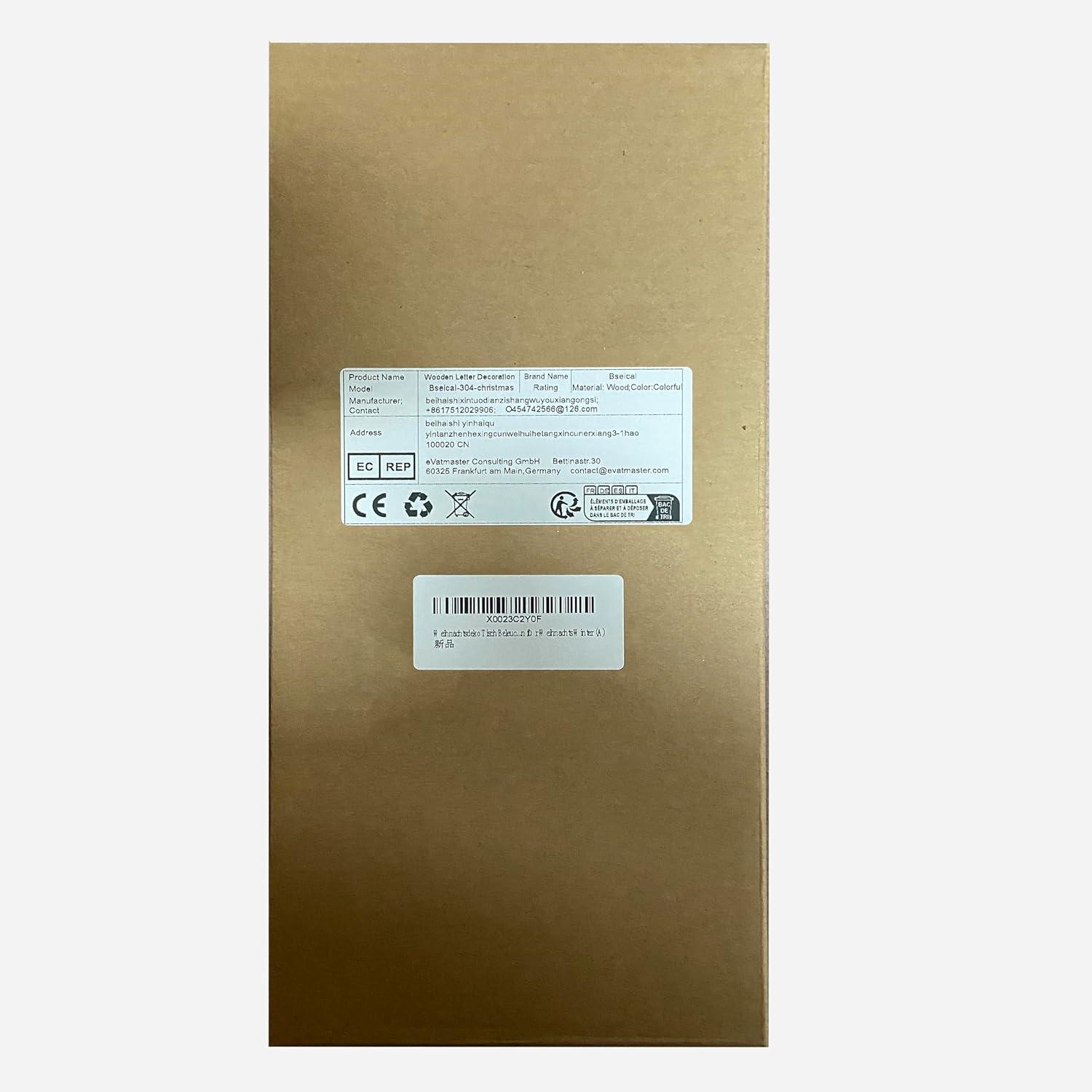 Weihnachtsdeko Tisch Beleuchtet LED Holz Schriftzug Lampe Weihnachten Innen