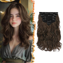 Clip-in Haarverlängerungen 30cm Braun Wellig 6PCs Hair Extension